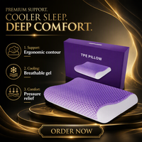 Oreiller ergonomique en mousse à mémoire de forme pour un sommeil profond, avec grille de refroidissement ventilée pour un soulagement de la pression et un sommeil amélioré.