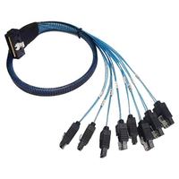 Cable Slim SAS4.0 SFF-8654 8i 74 pines 8 SATA 3.0, Conector Divisor de Disco Duro de 12 Gbps, Cable de Extensión de Datos 0.3CM 0.6CM para Computadoras