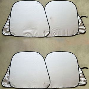 Yy790 Custom Printing Front Windshield Polyester Uv <b>Sun</b> <b>Shades</b> Auto Double Sunshade Logo Foldable 2-Piece Car Sunshades - Product Image 2