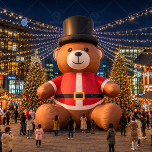 Orso Gonfiabile Gigante di Natale 6M, Decorazione per Eventi Natalizi all'Aperto, Modello Gonfiabile Festivo a Forma di Mascotte Natalizia - Product Image 1