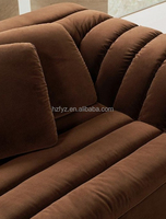 Fangyuzheng personnalisé meubles de maison flotteur salon canapé velours tissu sectionnel en couleur marron