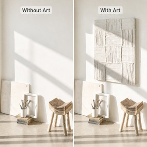 Peintures et décorations murales originales, huile sur toile, Dream Weaver Wabi-Sabi, relief 3D, grand cadre en alliage d'aluminium, pour hôtel, salon - Product Image 4