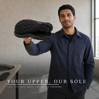 Semelles de chaussures en TPU monobloc, antidérapantes, avec drainage, légères, résistantes à l'hydrolyse et à la déchirure, pour l'extérieur, vente en gros