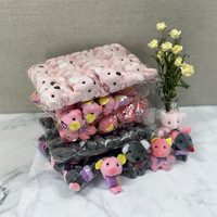 Prix direct usine Mini porte-clés peluche, plusieurs animaux en peluche créatifs en coton PP, jouet décoratif pour sac et maison