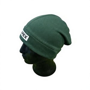 Men's <b>Green</b> <b>Beanie</b> Hat Knit Cuffed Winter Cap Unisex Streetwear Skull Cap Custom Logo Wholesale Fashion Accessory - Product Image 1