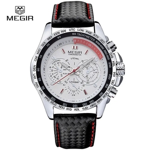 <span class=keywords><strong>MEGIR</strong></span> <span class=keywords><strong>1010</strong></span> hommes de luxe Quartz affaires montre mode mains lumineuses étanche sport mâle horloge montres pour homme Montre Relojes - Product Image 5