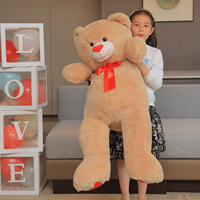 Boneka Beruang Teddy Hati Merah 43 Inci dari Bahan PP Cotton, Super Lembut dan Menggemaskan untuk Anak-anak, Hadiah Baby Shower, Hari Valentine