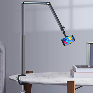 Waterproof Mini Metal Tripod Phone <strong>Holder</strong> Flexible Strong Arm Tablet PC Stand Supports for iPhone <strong>iPad</strong> <strong>on</strong> <strong>Bed</strong> or Desk - Product Image 2