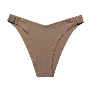 Nuovo Design 2026: Slip Donna Senza Cuciture in Seta Ghiaccio, Modello a V a Vita Bassa, Bikini Sexy e Alla Moda per Ragazze Giovani - Product Image 6