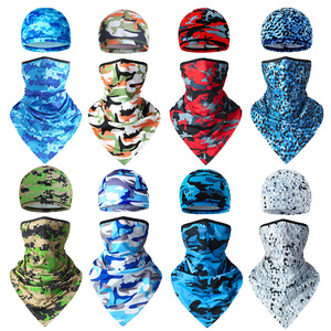 Neck Protector With Ear Loops Sunscreen Triangle Scarf Cycling Cap Combo Outdoor UV Protection Neck Warmer Unisex Adult Quick - Product Image 1