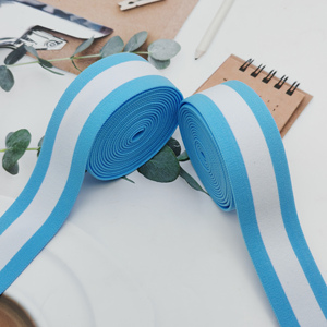 Bande élastique colorée à rayures antidérapante pour vêtements de sport, en nylon durable imprimé, avec logo tissé, en tissu tricoté pour usine de sacs - Product Image 1