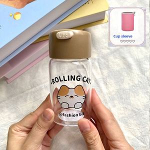 Vaso de Vidrio de la Serie Rolling Cat de 150 ml, Mini, de Pequeña Capacidad, Bonito y Elegante, para Mujeres y Estudiantes, Taza de Viaje Portátil - Product Image 6