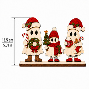 ของตกแต่งคริสต์มาสรูปผีไม้ 3 ชิ้น น่ารักสไตล์การ์ตูน สำหรับตกแต่งโต๊ะในงานปาร์ตี้คริสต์มาส ของขวัญวันหยุด ขายส่งจากโรงงาน - Product Image 4