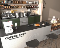 Vitrines d'exposition pour café avec éclairage LED personnalisable, comptoir de bar élégant et vitrine à gâteaux