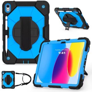 Étui pour tablette <span class=keywords><strong>Apple</strong></span> iPad 10 10,9 pouces 2022 avec support rotatif à 360°, support de table et sangle d'épaule - Product Image 1