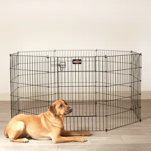 Hoge Kwaliteit Huisdier Krat Metalen Kennels Gelaste Draad Gepoedercoat Hond Villis Oefening Play Pen Behuizing