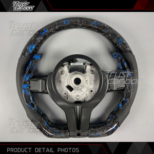 Volante de Fibra de Carbono Forjado Azul Personalizado para BMW X3 X5 X6 F30 F10 F87 F82 F80 F11 F15 <span class=keywords><strong>M2</strong></span> M3 M4 M5 M6 <span class=keywords><strong>240i</strong></span> 440i 540i - Product Image 5