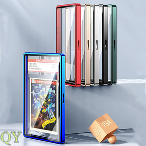 QY Magnetic Stackable Aluminum Frame Graded Card Case UV Resistant Scratch Proof <b>Glass</b> <b>Protector</b> for Cards - Product Image 3