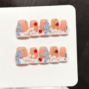 Nuevo Producto Lanzado, <span class=keywords><strong>Uñas</strong></span> <span class=keywords><strong>Postizas</strong></span> Hechas a Mano con Diseño Tridimensional Color Rosa de Kitty Kuromimi de Sanrio - Product Image 6