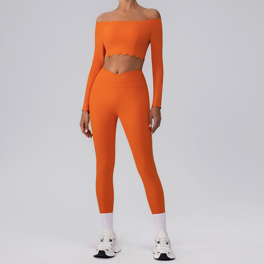 long sleeve set - orange red