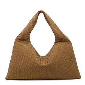 Shopping Bag Online Fashion Essential Handmade Tressé Soft Shapely and Big Woven PU Suede Sac à main Sacs pour femme - Product Image 4