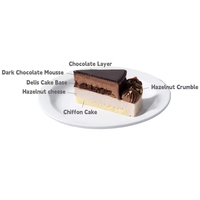 Gâteau au chocolat mousse surgelé de haute qualité, saveur de fruits sucrés, durée de conservation de 12 mois, certifié HACCP ISO HALAL, emballage en boîte de boulangerie