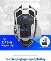 Untuk AULA Mouse Nirkabel Isi Ulang Laptop Desktop Komputer Mouse Gaming Mekanis Logam Mouse Kablosuz