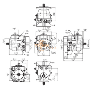 Bombas de Pistones Axiales de Desplazamiento Variable Hidráulicas <span class=keywords><strong>PWG</strong></span> C1 14/18, 1 HP, 100 Bar, 1 Etapa, Fabricante - Product Image 5