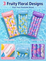 Lit flottant gonflable double en PVC, best-seller, pour piscines – Jouets gonflables premium pour piscines