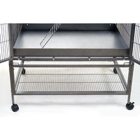 Cage à hamster extra-large en gros, en fer, avec séparateur pour animaux, revêtement poudré noir élégant, écologique, pour usage intérieur et extérieur