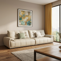 VONLIVA Fabrikpreis Traditionelles Öko-Leder Ecksofa-Set, Modulares Gepolstertes Komfortables Langlebiges Wohnzimmer-Sofa