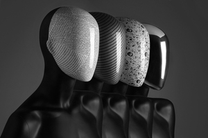 Maniquí de Fibra de Vidrio de Cuerpo Completo, Modelo Femenino Abstracto, con Rostros Intercambiables <span class=keywords><strong>para</strong></span> Exhibición en Tiendas, Textura Premium, con Base de Metal - Product Image 3