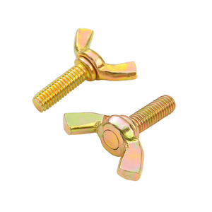 Vis à ailettes en acier inoxydable SHKH classe 4.8 DIN316, boulons papillon finition brute, fixations filetées M2/M3/M6 pour quincaillerie de meubles - Product Image 4
