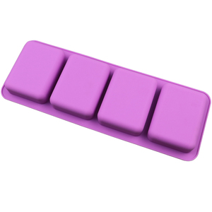 Molde de Silicona para Pasteles de Diseño Tradicional Rectangular de 4 Cavidades, Muestras Gratis de Fábrica de Repostería, Moldes de Silicona para Velas, Moldes para Hacer Jabón - Product Image 6
