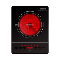 Plaque chauffante électrique à infrarouge 2200W, brûleur numérique multifonction, plaque de cuisson en céramique et verre, cuisinière à Induction