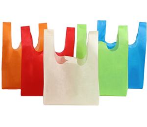 Bangji Venta caliente compras ecológicas con asa comestibles bolsas ecológicas reutilizables reciclable plegable no tejido <span class=keywords><strong>camiseta</strong></span> <span class=keywords><strong>bolsa</strong></span> - Product Image 3