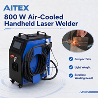 Machine de soudage au laser à fibre portative de 800 W, refroidie par air, avec alimentation en fil optionnelle pour tôles AT350
