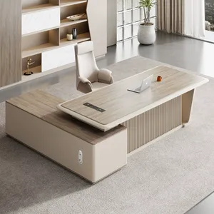 Bàn làm việc văn phòng hiện đại cao cấp có tủ, chất liệu gỗ cao cấp, thiết kế mô đun, nội thất văn phòng - Product Image 3