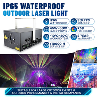 Mesin Pertunjukan Cahaya Laser Langit Warna-Warni Knight 60w Tahan Air Luar Ruangan IP65