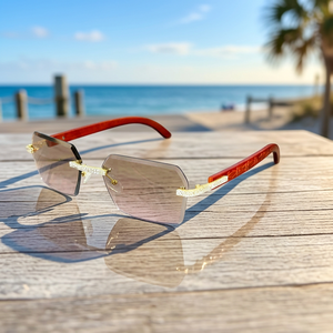 Nuevas Gafas de Sol Rectangulares de Moda de Marca Superior con Montura de Leopardo y Diamantes Cultivados en Laboratorio para Mujer y Hombre - Product Image 2