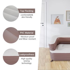 Открытый двойной надувной диван-кровать роскошный Флокированный ПВХ матрас для взрослых пляж Кемпинг водонепроницаемый износостойкий надувной диван - Product Image 4