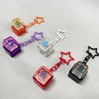 Creative Fidget Clicker Mechanical Keyboard Custom Printing Logo LED Keycap Stress Relief Toy Multiple Colors Available Keychain