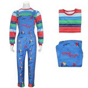 <span class=keywords><strong>Chucky</strong></span>-Costume d'horreur effrayant et effrayant pour jeu <span class=keywords><strong>de</strong></span> rôle d'Halloween, vêtements d'Halloween pour hommes et femmes, costumes <span class=keywords><strong>de</strong></span> fête, unisexe - Product Image 2