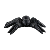 Lot de figurines miniatures en résine pour Halloween : Kit de statues de chat noir, sorcière, araignée et squelette pour décoration de jardin, bureau ou table de fête