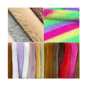 China Manufacturer Supply Custom,100 polyester knitted Imitation fake rabbit fur blanket fabric/