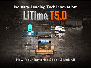 Batterie LiTime LiFePO4 avec BMS 5.0 |   CAN & RS485, IP65 |   Batterie à décharge profonde compatible <span class=keywords><strong>Victron</strong></span> - Product Image 6