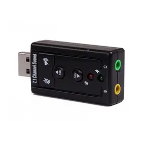 Ses adaptörü kartı 5.1 USB 3-5mm kulaklık Jack Stereo kulaklık ses