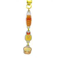 Porte-clés porte-clés en acrylique époxy pailleté dessin animé clair personnalisé personnalisé en gros