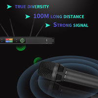 Sistema de Micrófono Lavalier Inalámbrico UHF de 4 Canales, Micrófono Portátil para Instructor de Fitness, Enseñanza, Alcance de 50m con Señal Estable