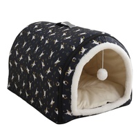 Nichoir pour chien toutes saisons, amovible, lavable, imperméable, respirant, motif chat, pour extérieur, été chaud, hiver, style villa de luxe